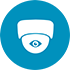 Icon Sicherheitstechnik in blau